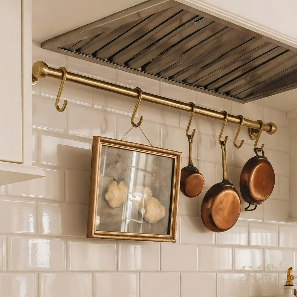 Stop Hiding Your Kitchen's Personality: Why an Aged Brass Pot Rack Changes Everything