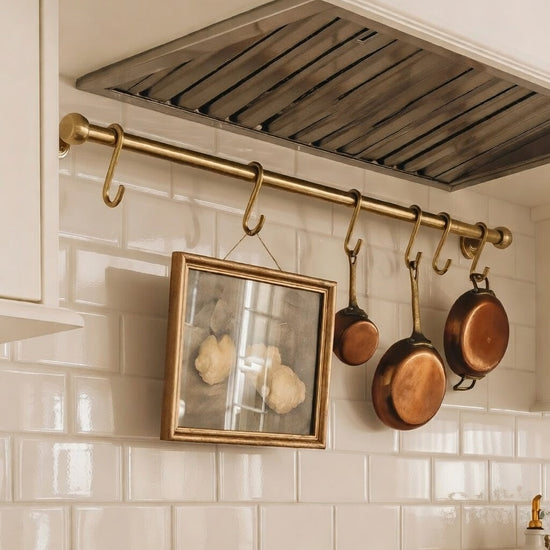 Polished Brass Pot Rack: The One Kitchen Upgrade That's Both the Most Useful and Most Beautiful Thing in the Room