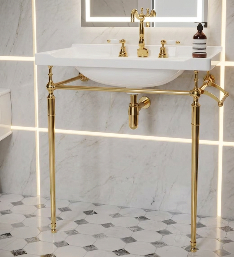 The console Sink That Changes Everything: Why a Polished Brass Console Sink Is the Soul of a Luxury Bathroom