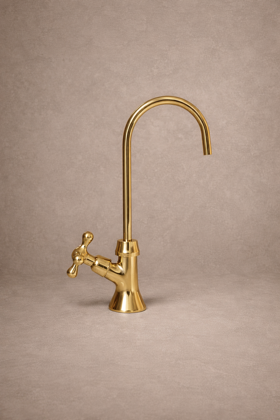 Unlacquered Brass Cold Water Faucet – Solid Brass Sink Tap